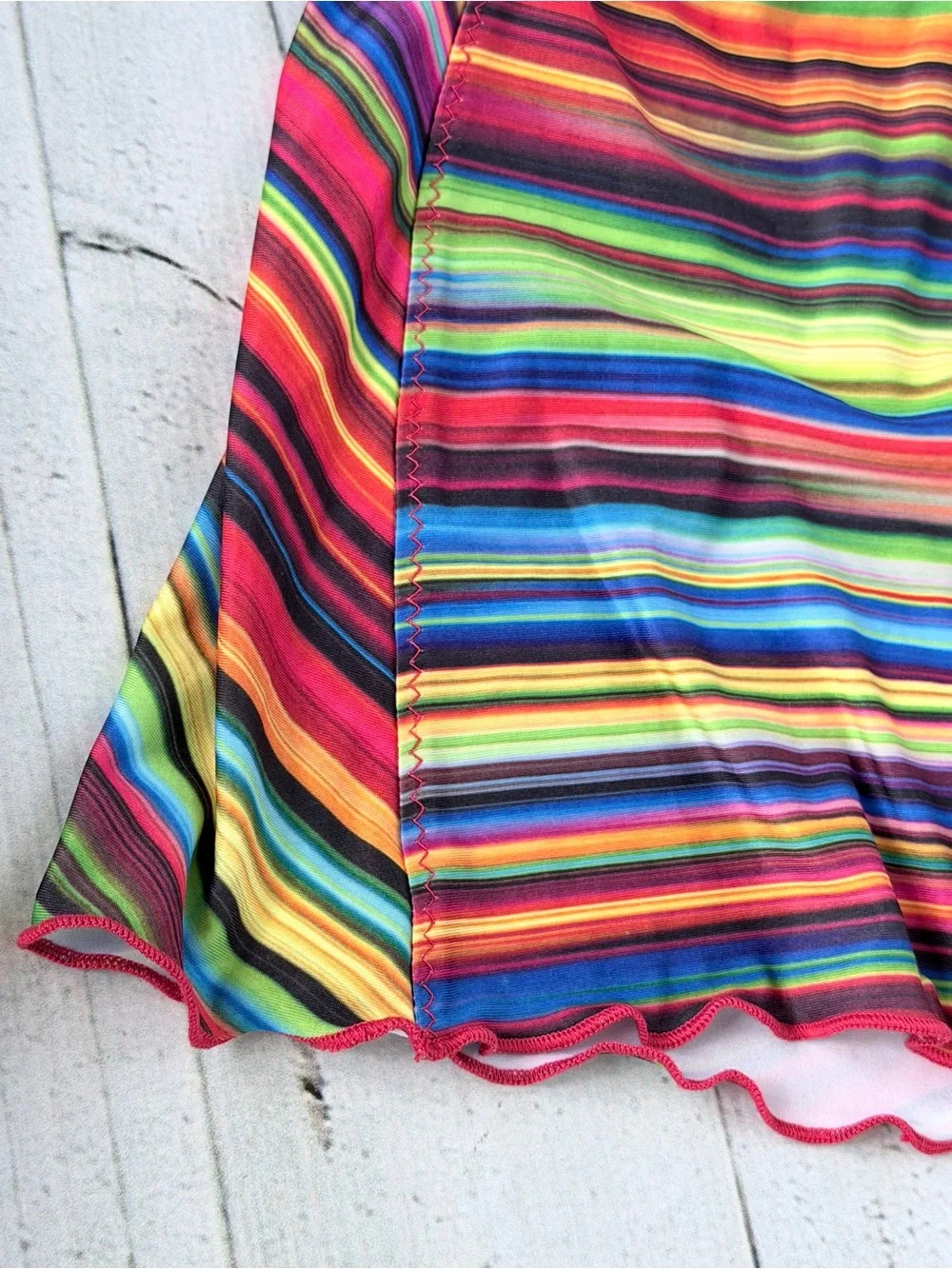 BECCA Multicolor Striped Tankini Top and Bikini Bottoms